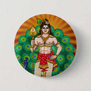 Lord Murugan Knopf Button