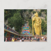 Lord Murugan & Treppe in Batu Höhlen 3 Postkarte (Vorderseite)
