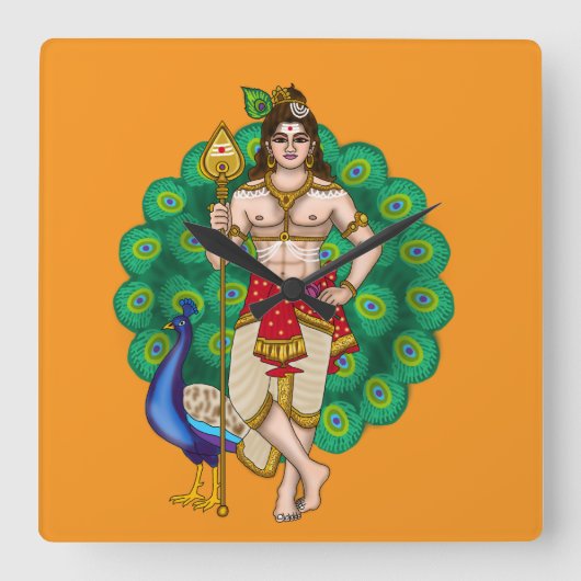 Lord Murugan Wanduhr (Vorderseite)