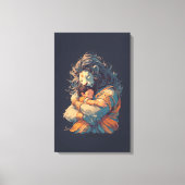 Lord Narasimha Hugging Prahlada Leinwand Mauer (Vorderseite)