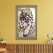 Lord Narasimha - Wrapped Canvas Leinwanddruck (Insitu (Wohnzimmer))