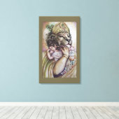 Lord Narasimha - Wrapped Canvas Leinwanddruck (Insitu (Holzboden))