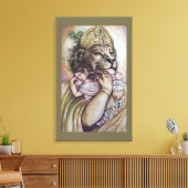Lord Narasimha - Wrapped Canvas Leinwanddruck (Insitu (Wohnzimmer))
