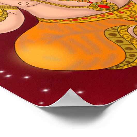 Lord Narsimha Clock Poster (Ecke)