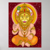 Lord Narsimha Clock Poster (Vorne)