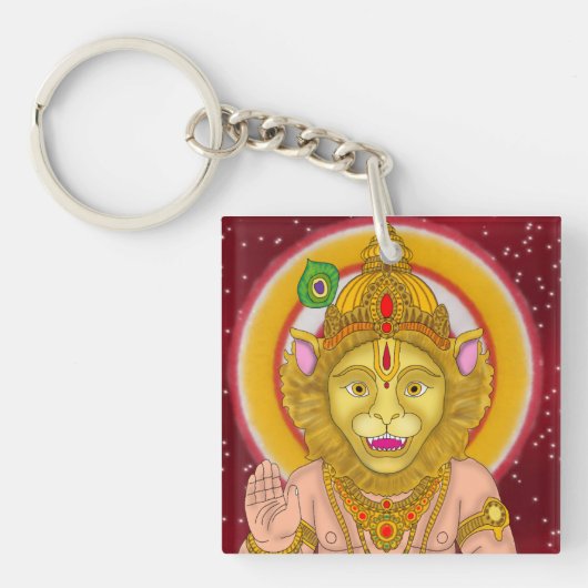 Lord Narsimha Keychain Schlüsselanhänger (Vorderseite)