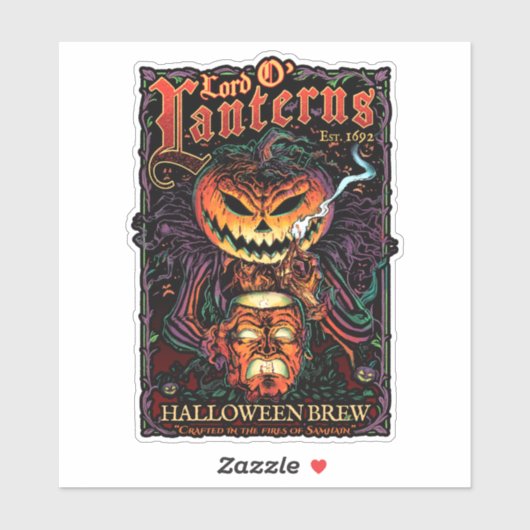 Lord O’ Lanterns Die Cut Sticker - Halloween Brew (Blatt)