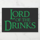 Lord of the Drinks Alkoholflaschenetikett (Einzelnes Label)