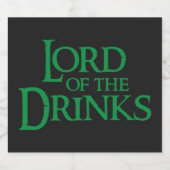 Lord of the Drinks Schaumweinetikett (Einzelnes Label)