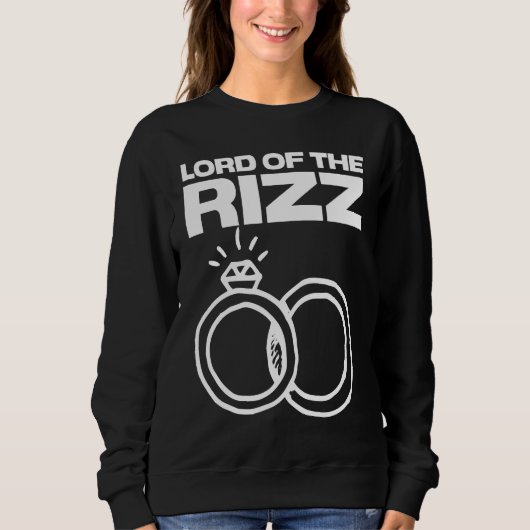 Lord of the Rizz Wedding Rings Marriage Engagement Sweatshirt (Vorderseite)