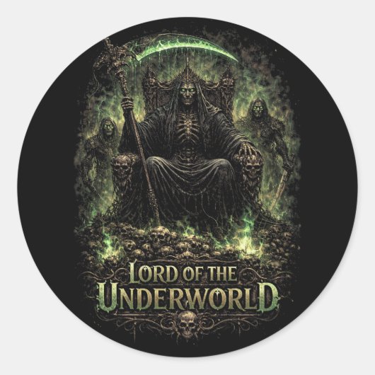 Lord of the Underworld Runder Aufkleber (Vorderseite)