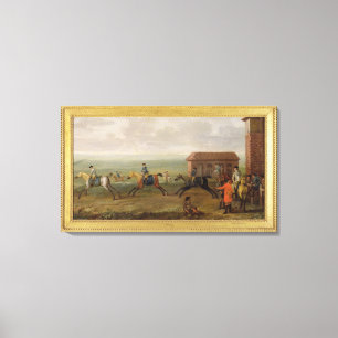 Lord Portmore Watching Racehorses auf Übung auf N Leinwanddruck