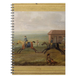 Lord Portmore Watching Racehorses auf Übung auf N Notizblock