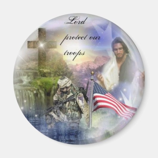 Lord Protect Our Troops Magnet (Vorne)