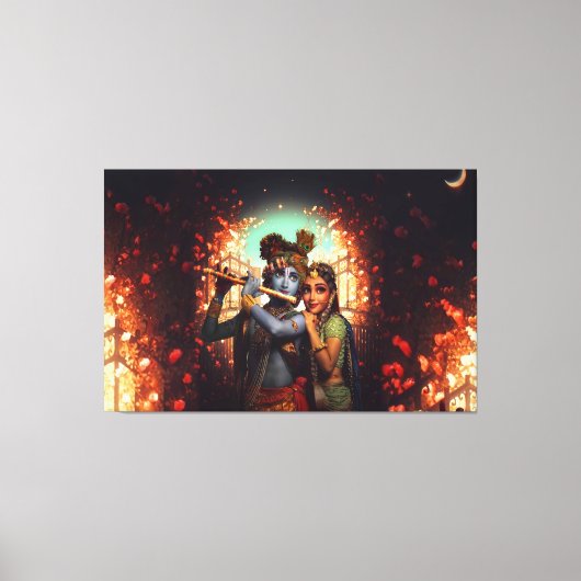 Lord Radha Krishna Canvas Print Picture 2 Leinwanddruck (Vorderseite)