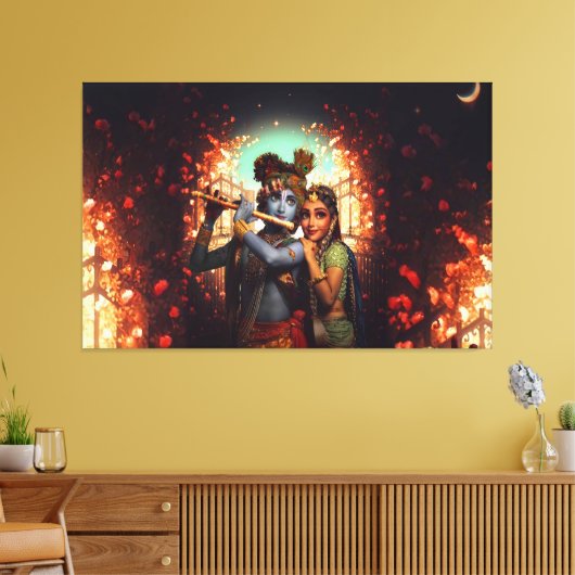Lord Radha Krishna Canvas Print Picture 2 Leinwanddruck (Insitu (Wohnzimmer))