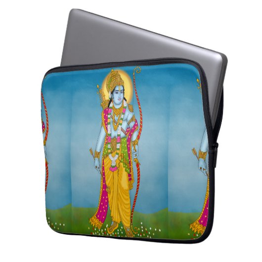 Lord Ram Laptop Case – Divine Protection Design (Vorderseite Links)