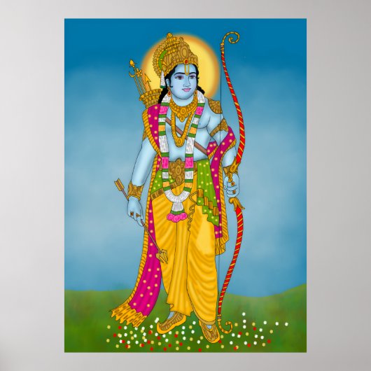 Lord Ram Poster – Göttliche Wandkunst (Vorne)
