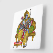 Lord Rama Clock Quadratische Wanduhr (Winkel)