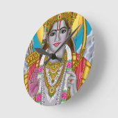 Lord Rama Clock Runde Wanduhr (Winkel)