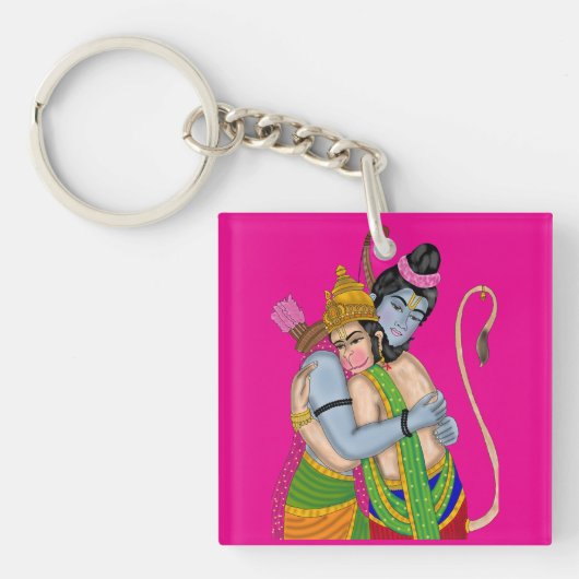 Lord Rama & Hanuman Keychain Schlüsselanhänger (Vorderseite)