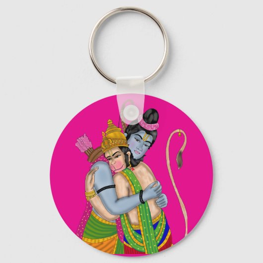 Lord Rama & Hanuman Keychain Schlüsselanhänger (Vorderseite)