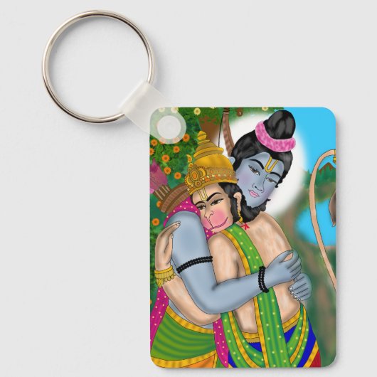 Lord Rama & Hanuman Keychain Schlüsselanhänger (Vorderseite)