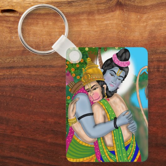 Lord Rama & Hanuman Keychain Schlüsselanhänger (Vorderseite)