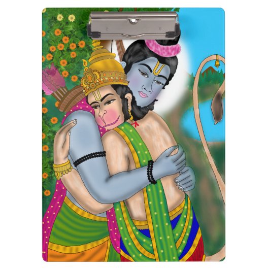 Lord Rama & Hanuman Schreibwaren Klemmbrett (Vorderseite)
