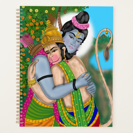 Lord Rama & Hanuman Schreibwaren Planer (Vorderseite)