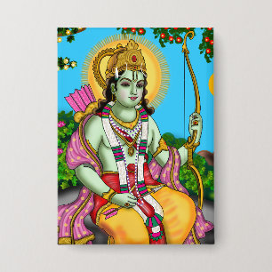 Lord Rama Knopf Button