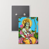 Lord Rama Knopf Button (Vorderseite/Rückseite)