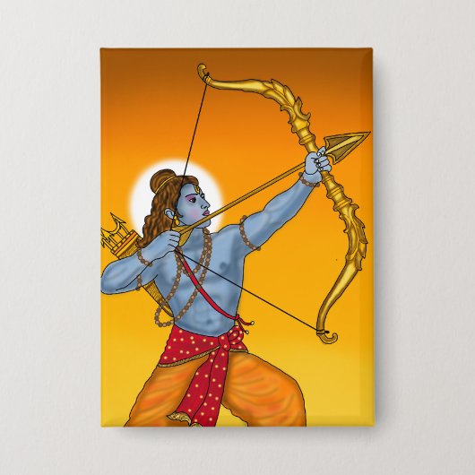 Lord Rama Knopf Button (Vorderseite)