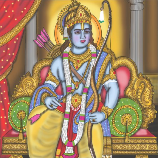 Lord Rama Stickers Aufkleber (Vorderseite)