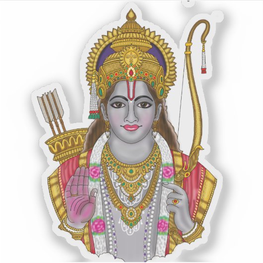 Lord Rama Stickers Aufkleber (Vorderseite)