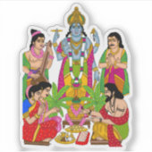 Lord Satyanarayan Aufkleber (Vorderseite)