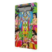 Lord Satyanarayan Wanduhr Mini Klemmbrett (Gewinkelt2)