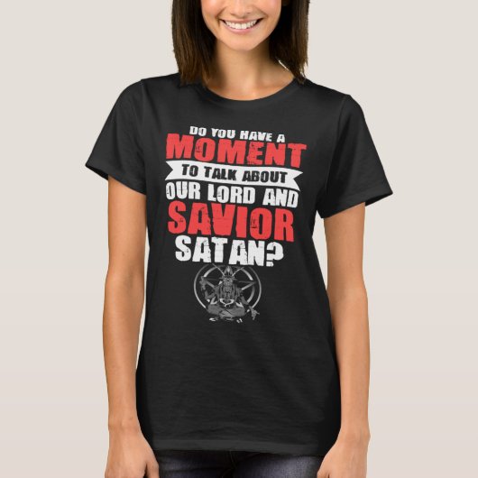 Lord Savior Satan Satanic Witchcraft Baphomet Goth T-Shirt (Vorderseite)