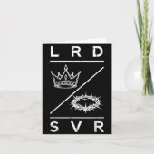 Lord Saviour Crown Christian God Jesus Bible Men W Karte (Vorderseite)