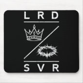 Lord Saviour Crown Christian God Jesus Bible Men W Mousepad (Vorne)