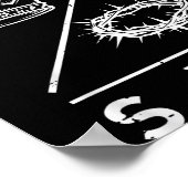 Lord Saviour Crown Christian God Jesus Bible Men W Poster (Ecke)