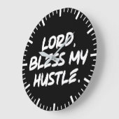 Lord, segne mein Husteln - Motivierend Christlich Große Wanduhr (Winkel)