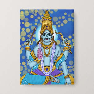 Lord Shani Dev Knopf Button