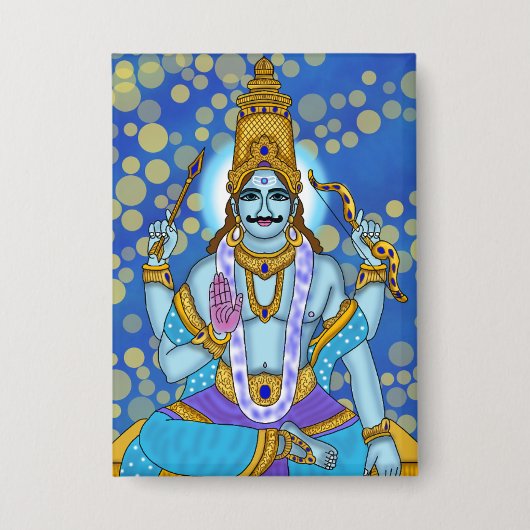 Lord Shani Dev Knopf Button (Vorderseite)