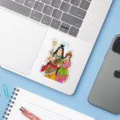 Lord Shiv Parvati Aufkleber (Laptop mit iPhone)