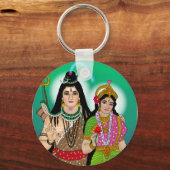 Lord Shiv Parvati Keychain Schlüsselanhänger (Vorderseite)