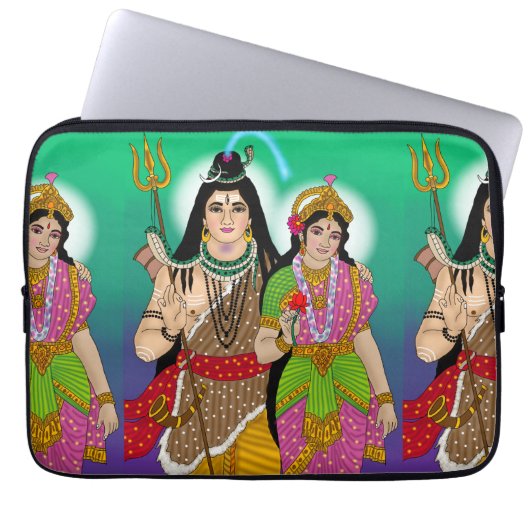 Lord Shiv-Parvati Laptop Cover (Vorderseite)