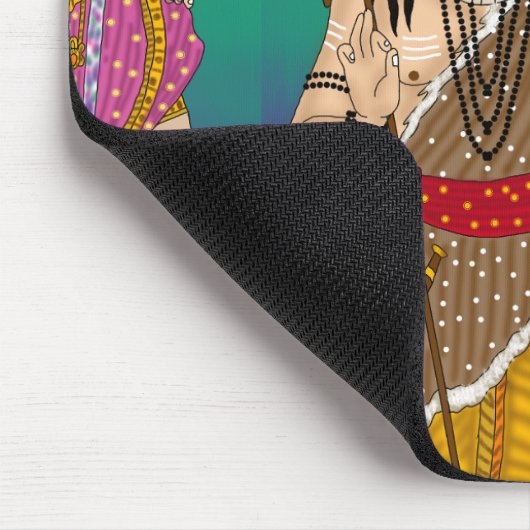 Lord Shiv-Parvati Mouse Pad Mousepad (Ecke)