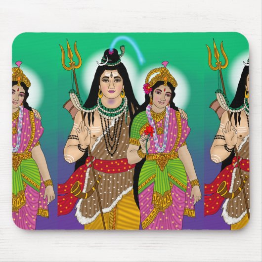 Lord Shiv-Parvati Mouse Pad Mousepad (Vorne)