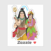Lord Shiv Parvati Sticker (Blatt)